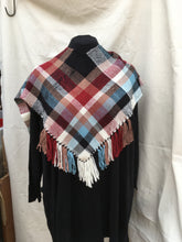 Load image into Gallery viewer, Favourite Vee backed  mixed colour plaid scarf/shawl

