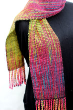 Load image into Gallery viewer, hand dyed palindrome statement scarf
