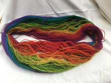 Load image into Gallery viewer, Stunning pure wool rainbow shawl scarf  ( or table runner too ...)
