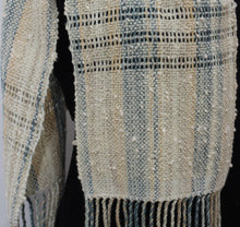 Load image into Gallery viewer, linen mix scarf with leno lace highlight
