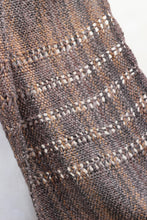 Load image into Gallery viewer, Wrap / wide scarf brown tones with leno lace patterns
